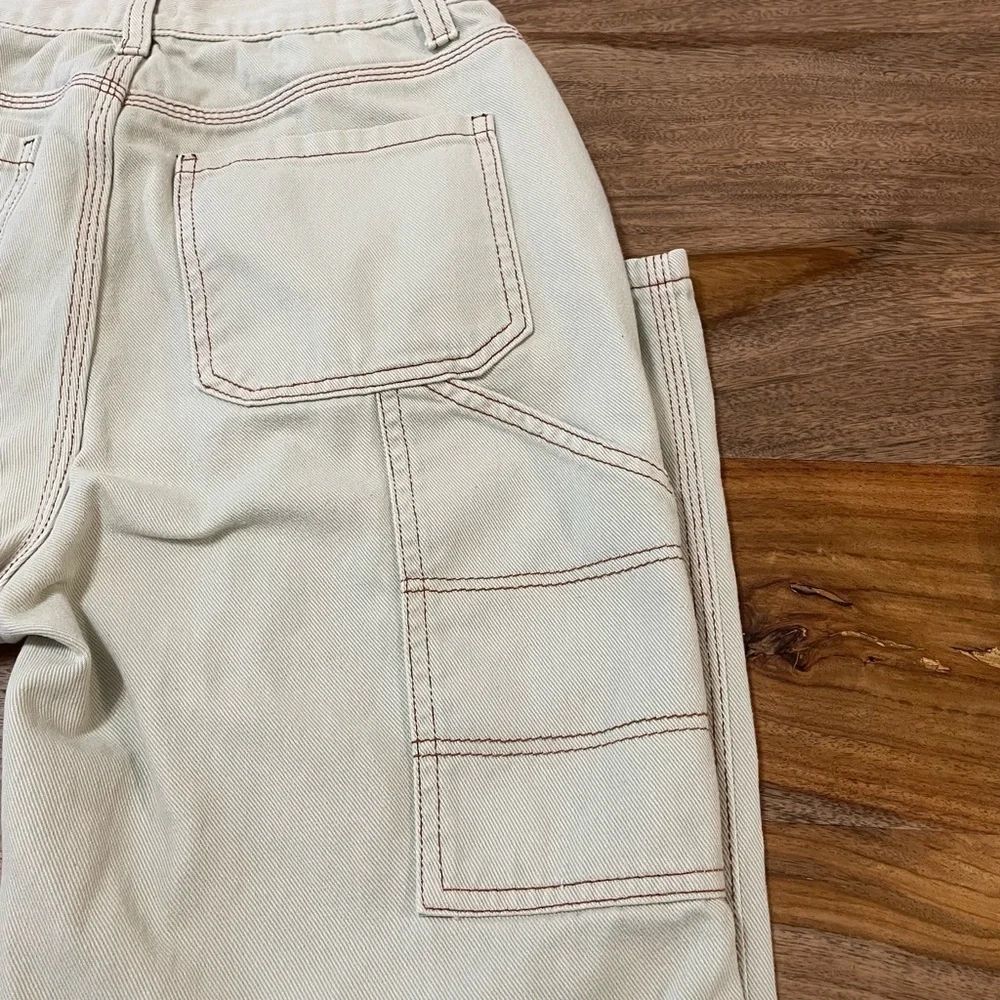 Simple Society Carpenter Super High Rise Light Tan Cotton Jeans‎ Size 9 Y2K
